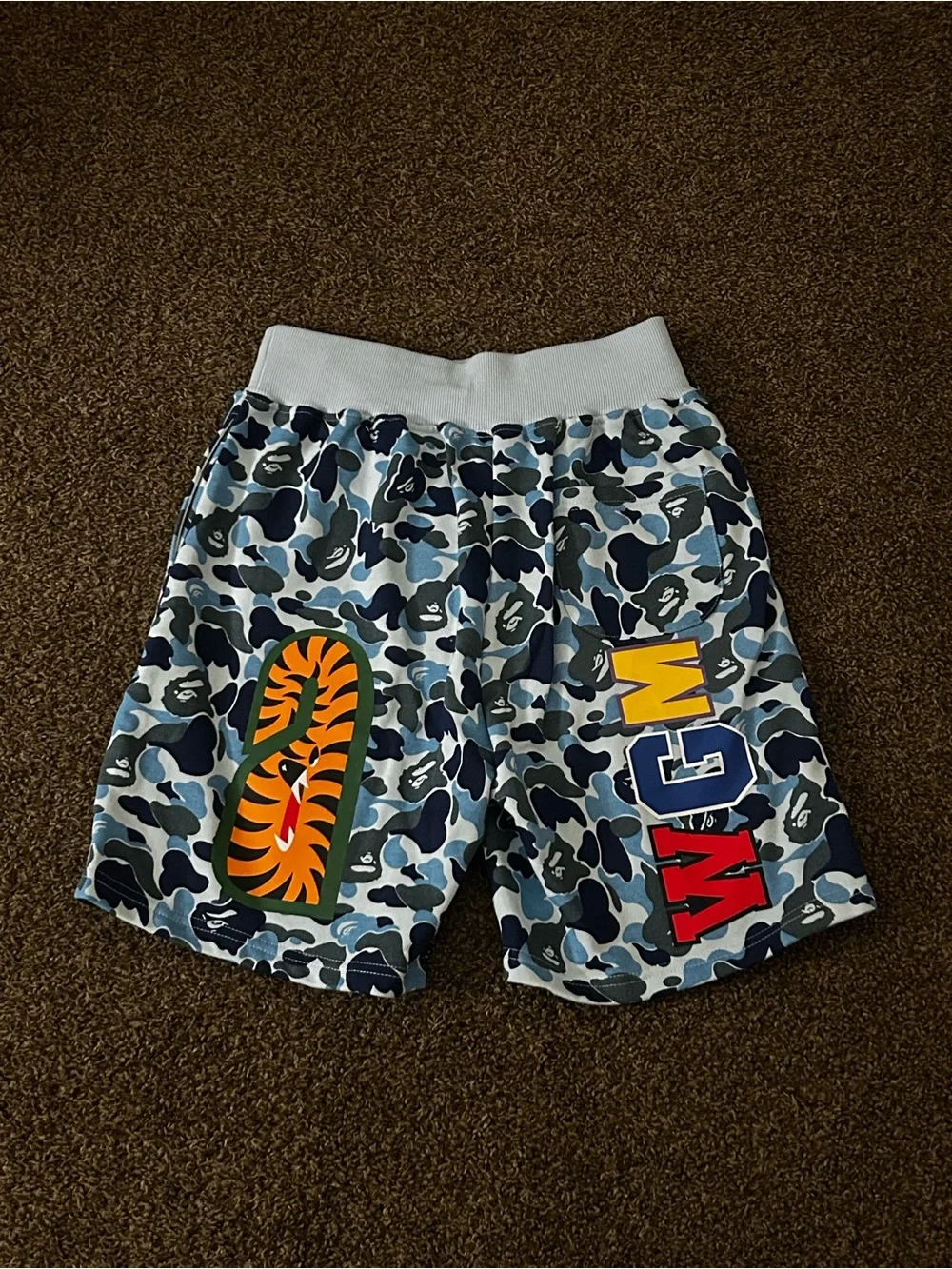Bape Shorts Blue ABC Camo Size M